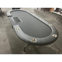Rental 84&quot; Professional Fold Away Poker Table with Dealer Pit [BLACK] (Speed Felt )