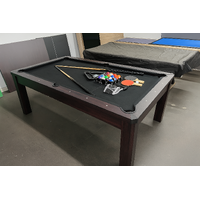 7 FT Deluxe Design  Pool - Billiard Table / Dining Table / Table Tennis [BLACK FELT]