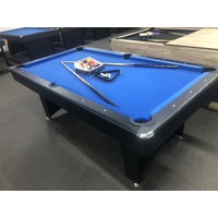 7 FT Modern Pool Table with Table Tennis + Dining [BLUE]