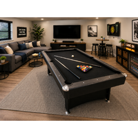 8 FT Modern Pool - Billiard Table [BLACK FELT]