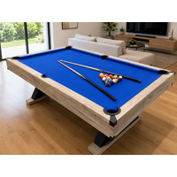 8 FT X-PRO  Pool - Billiard Table / Dining Table / Table Tennis [BLUE FELT]
