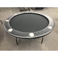 58&quot; Round Fold Away Poker Table with Speed Felt [BLACK]