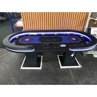 96&quot; Modern Design Ultimate Luxury Professional Poker Table with LED Lights , + Dealer Tray and Drop Box