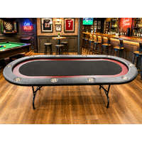 96" Professional Fold Away Poker Table with Casino Felt  [BLACK]