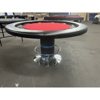 58&quot; Ultimate Luxury Round Professional Poker Table with Marble Design RED FELT]