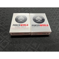 Poker Accessories - Pokerworld 100% plastic playing cards with Jumbo Index (2 Packs)