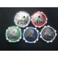 Rental Chips set 1000 Royal Flush Royal Poker