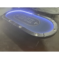 84&quot; Professional Fold Away Poker Table with LED Lights [BLUE]